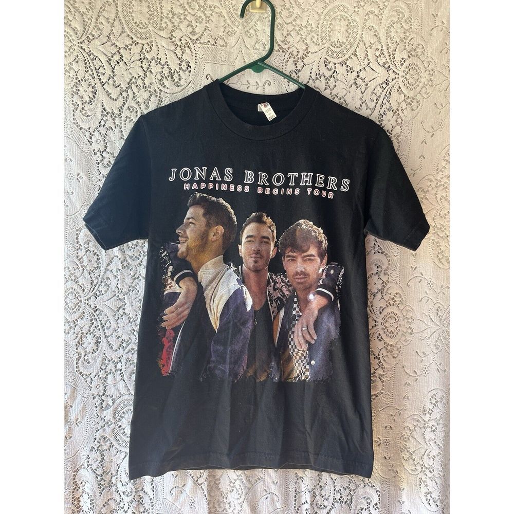 2019 The Jonas Brothers Happiness Begins Tour Black Band T-Shirt‎ Adult S